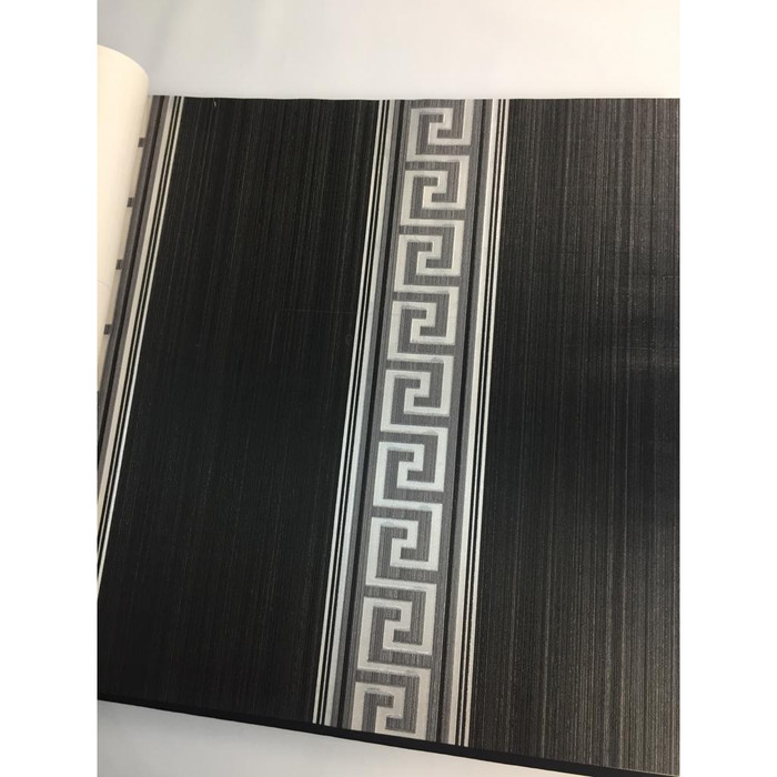 Jual Wallpaper Dinding Premium - Motif Moroccan Style - Hitam Silver