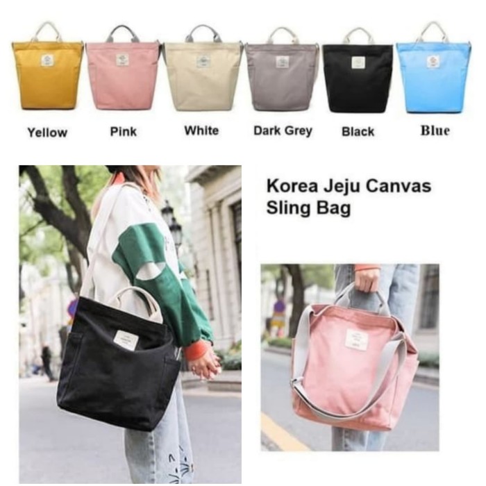 Cek Harga Tas Slempang Selempang Anti Air Kanvas SPEN USB Sling Source · Korea Jeju Travel Canvas SlingBag Tas Selempang Wanita