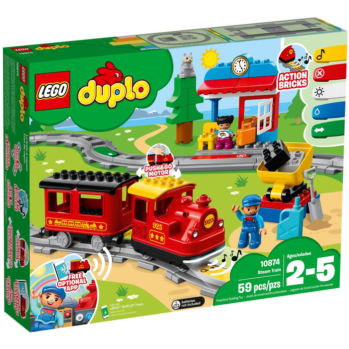 duplo train action bricks