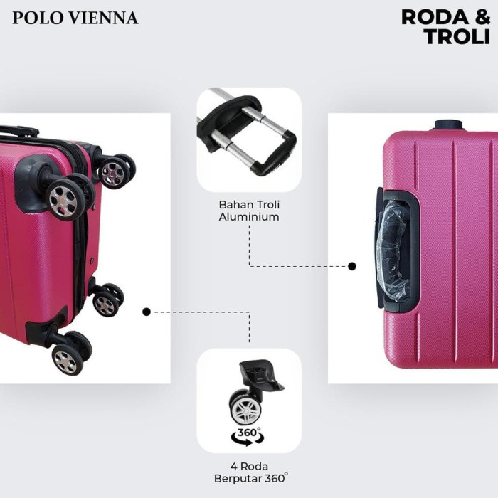 Polo Team 931 Koper Kabin Size 20 inch Gratis Pengiriman JABODETABEK -