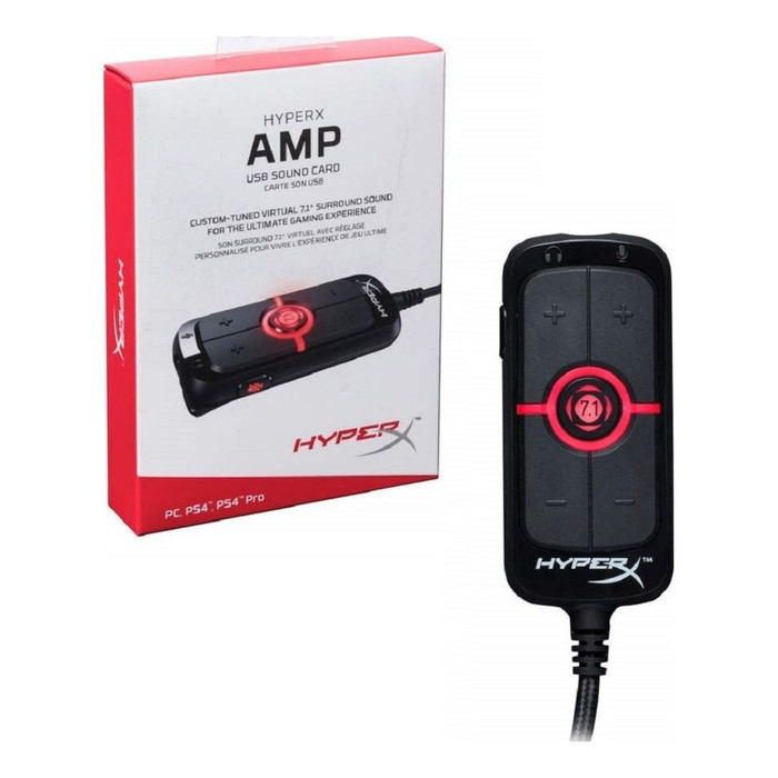 NEW Virtual 7.1 Surround Sound Works with PC//PS.. HyperX Amp USB Sound Card