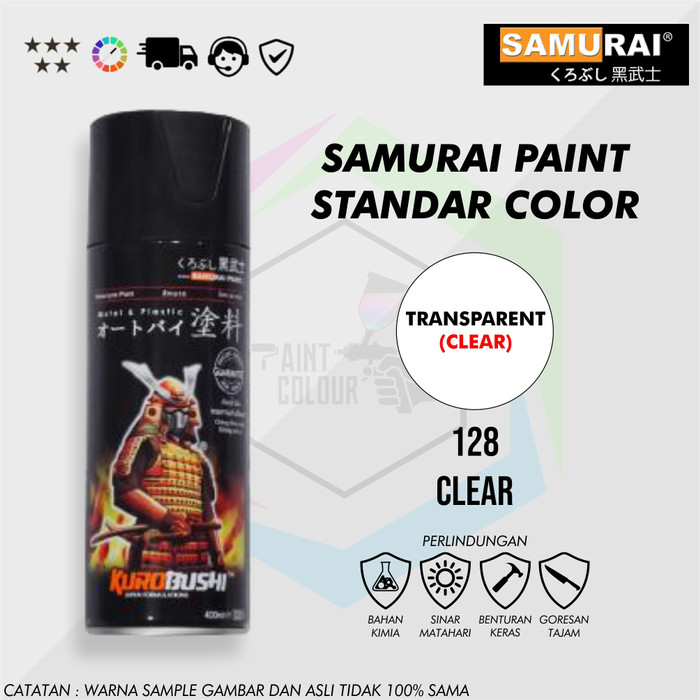 Jual Samurai  Paint  128 Clear  Mengkilap Standar Cat  Semprot 