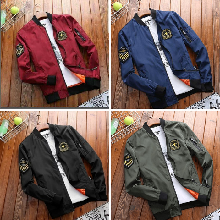 Jual Jaket Bomber Baseball Kasual Pria Cocok Untuk Naik Motor Bahan Parasut Kab Bandung Lowe Fashion Tokopedia