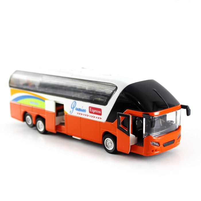 Jual Diecast Miniatur  Mainan  Mobil  Bus Express Orange 