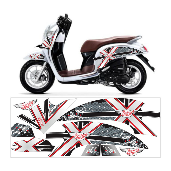 Jual Striping Variasi Scoopy Decal Striping Scoopy Murah Kab