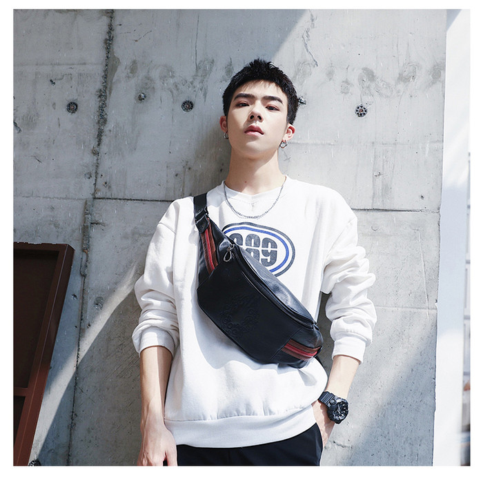 Jual Waist Bag Tas Bahu Tas Selempang Pria (Red-Flame