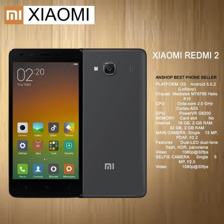 Redmi 3S 4G Smartphone 5.0 Inch Screen 2GB 16GB XIAOMI HANDPHONE Harga
Rp. 700.000