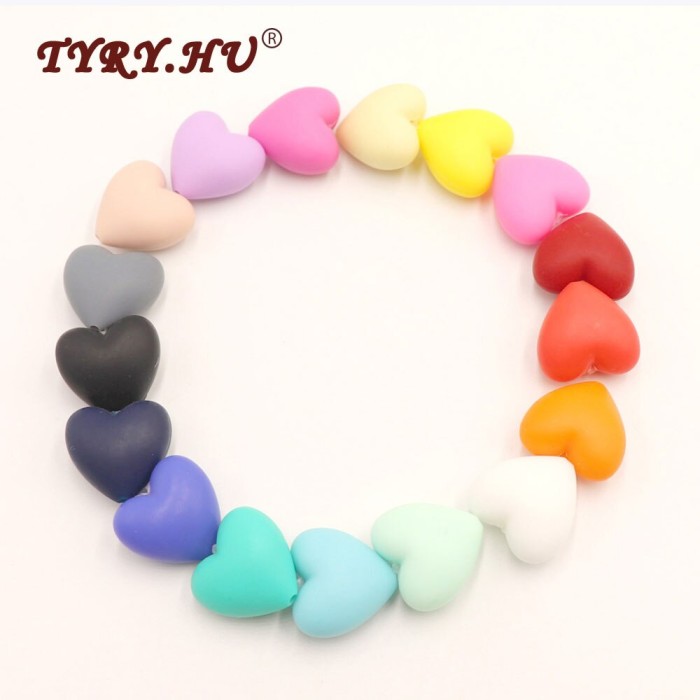 50Pcs Cube Square Silicone Teething Beads Baby Chewable Necklace Teether Making
