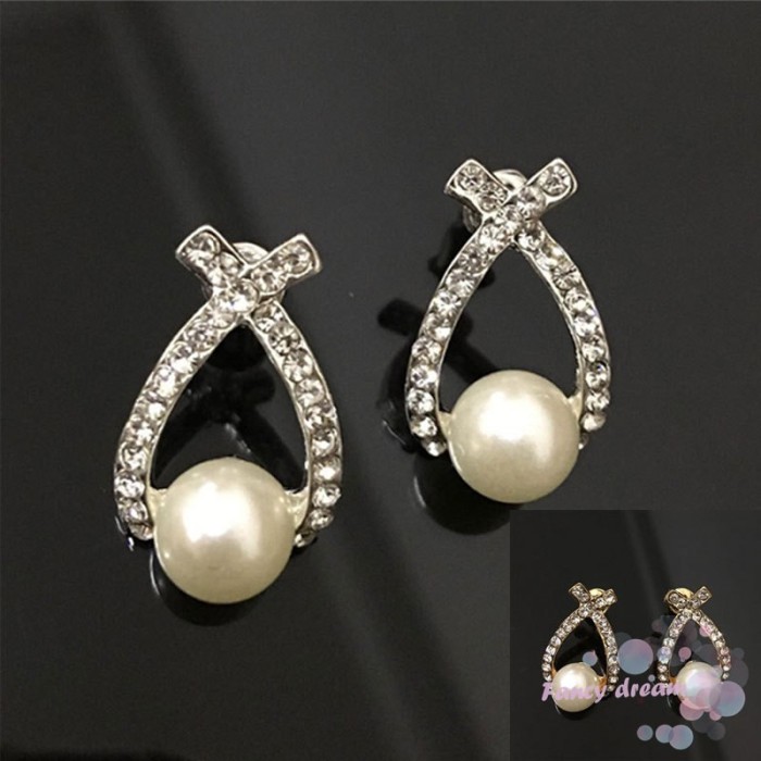 Jual New Trend FD Anting  Tusuk  Kristal Berlian Imitasi 