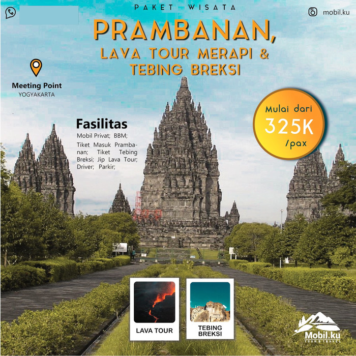 Jual Paket Wisata Candi Prambanan Lava Tour Merapi Dan Tebing Breksi Kab Sidoarjo Mobil Ku Tour Travel Tokopedia