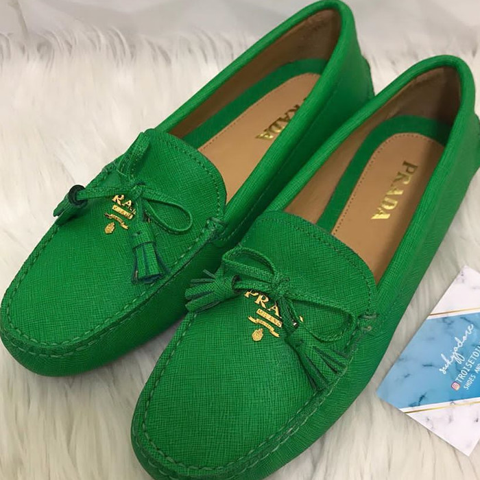 green prada shoes