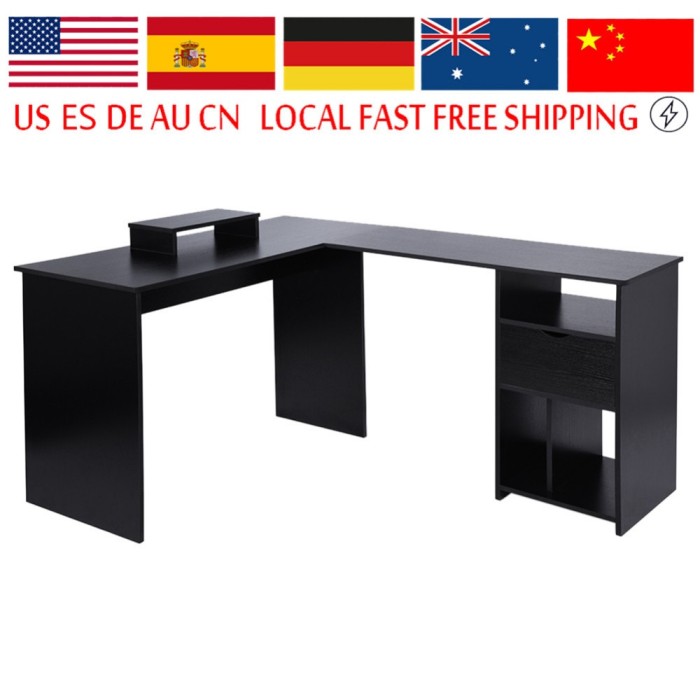 Jual L Shaped Office Computer Desk Large Corner Pc Table With Computer Desk Large Corner Pc Table