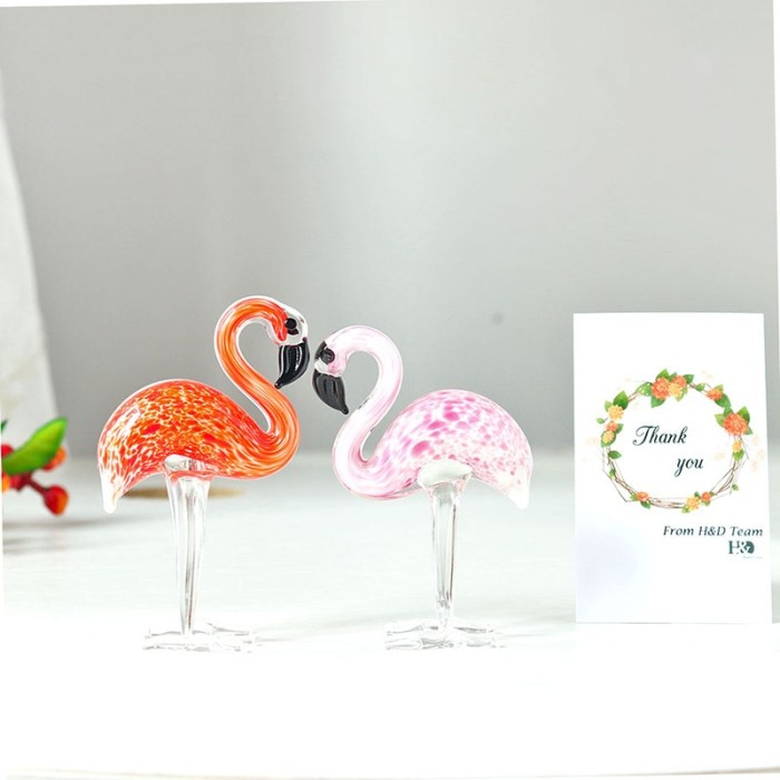 Handmade Glass Flamingo