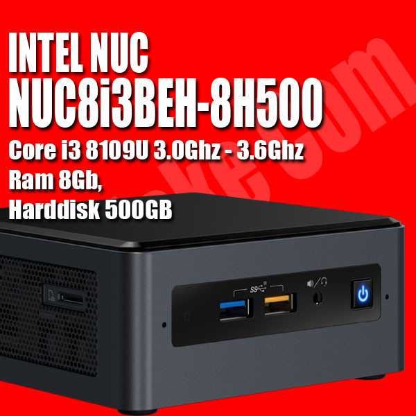 Jual INTEL NUC NUC8I3BEH-8H500 MINI PC CORE I3 COFFELAKE 