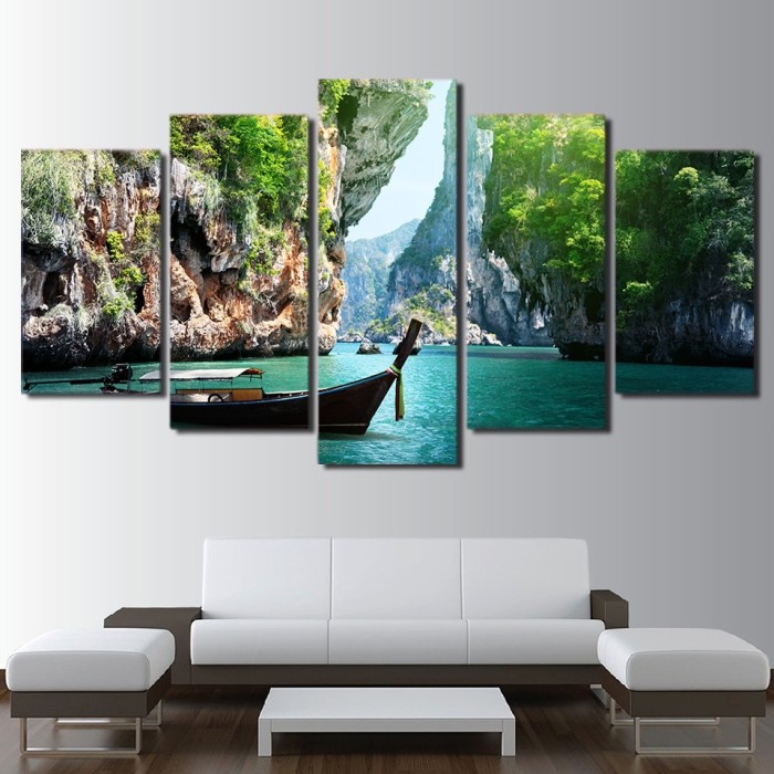 Jual Modern Home Wall Art Decor Framework Pictures 5 Pieces Wall Art Home Decor Framework Pictures
