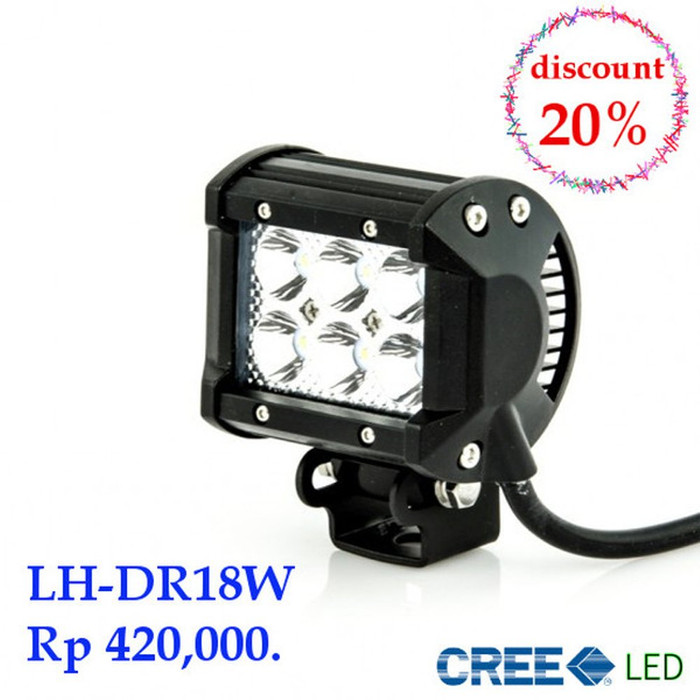 Jual LAMPU  SOROT LED  BAR 18 WATT  HIGH INTENSITY CREE USA 