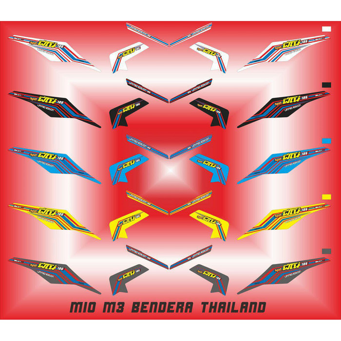 Jual Stiker Striping List Motor Mio M3 Flag Kab Blora Stiker