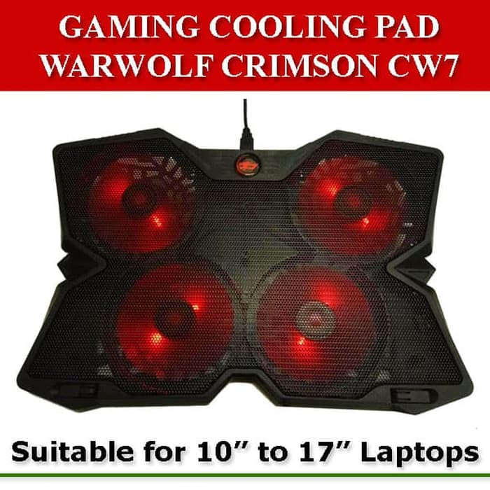 Jual COOLING PAD GAMING WARWOLF CRIMSON/COOLINGPAD GAMING