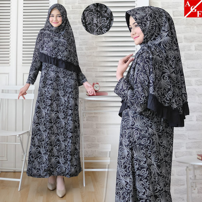 Jual Gamis  Hitam  Polos Murah Xl 50603 Toko  Santriyah 