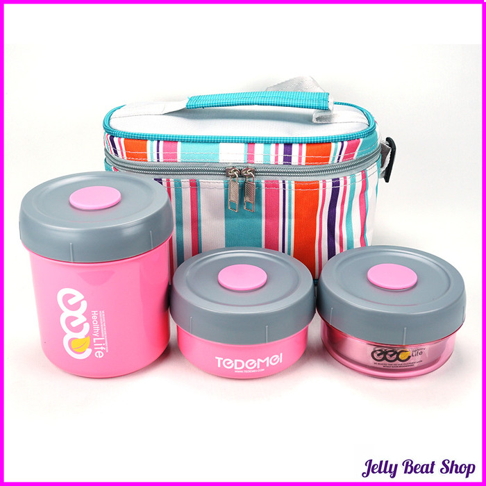 Jual Lunch Box Set Stainless Steel Tedemei Kotak Makan