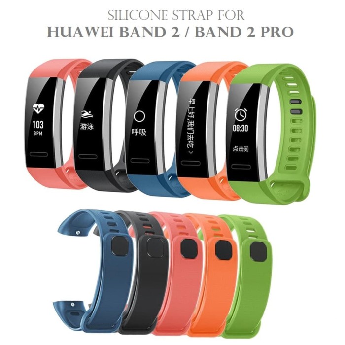 Strap Bahan Silikon Untuk Huawei Band 2 2 Pro 2 2 Pro Shopee Indonesia