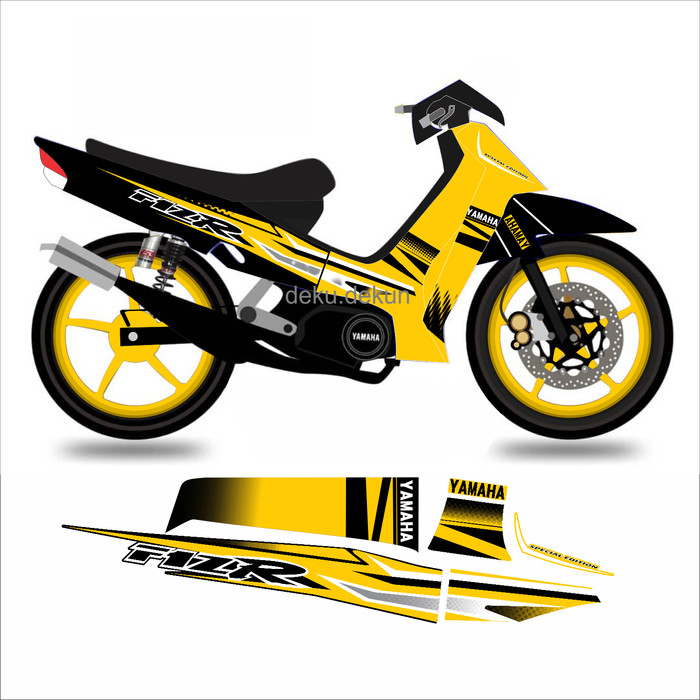 Jual Striping Sticker F1zr Variasi kuning  hitam Kota 