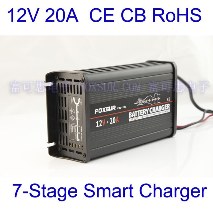 Lead Acid Battery >> Jual Foxsur Original 12v 20a 7 Stage Smart Lead Acid Battery Charger 12v Kota Surabaya Minion Store Tokopedia Lead Acid Battery >> Jual Foxsur Original 12v 20a 7 Stage Smart Lead Acid Battery Charger 12v Kota Surabaya Minion Store Tokopedia