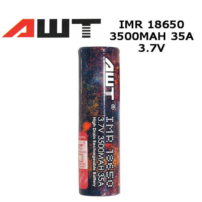 Jual Baterai AWT Rainbow IMR 18650 - Batre Rainbow AWT