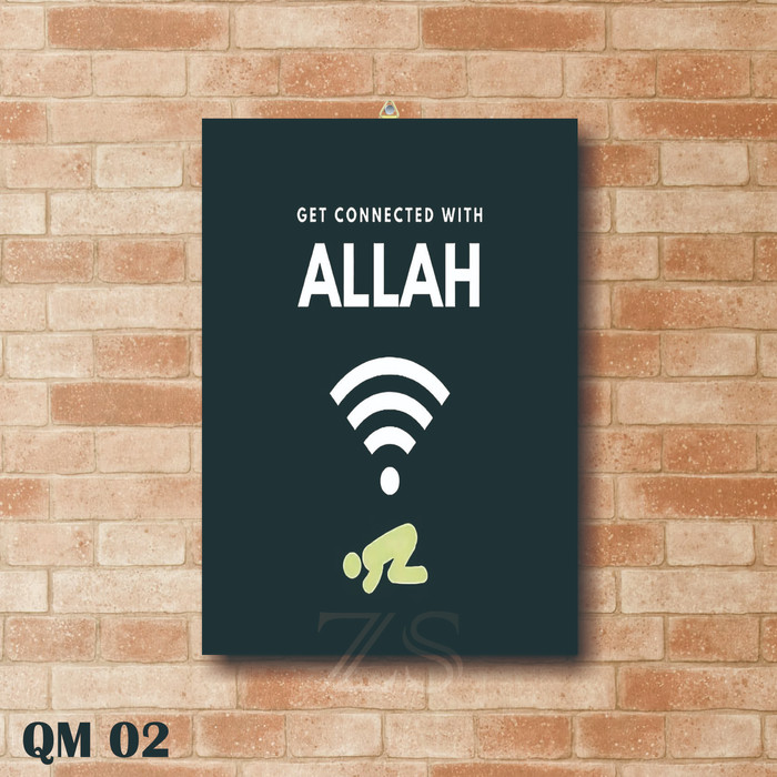 Jual QM02 HIASAN DINDING QUOTES  ISLAMI POSTER KAYU 