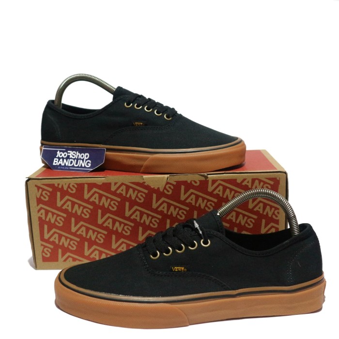 vans authentic black rubber