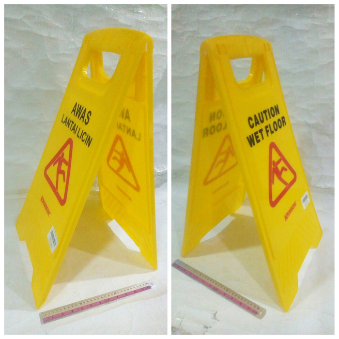 Jual tanda AWAS LANTAI LICIN atau floor sign CAUTION 