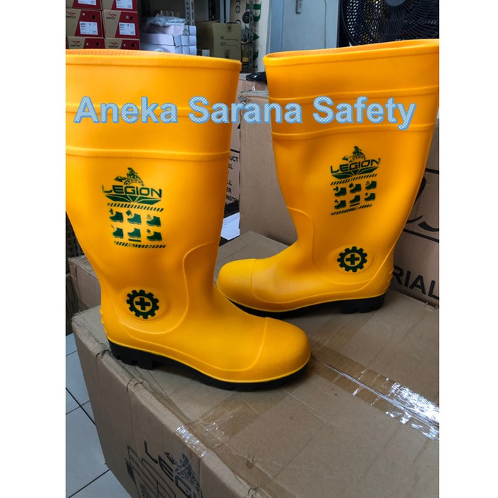 Jual Sepatu Boot Karet Safety Legion - Kuning, 42