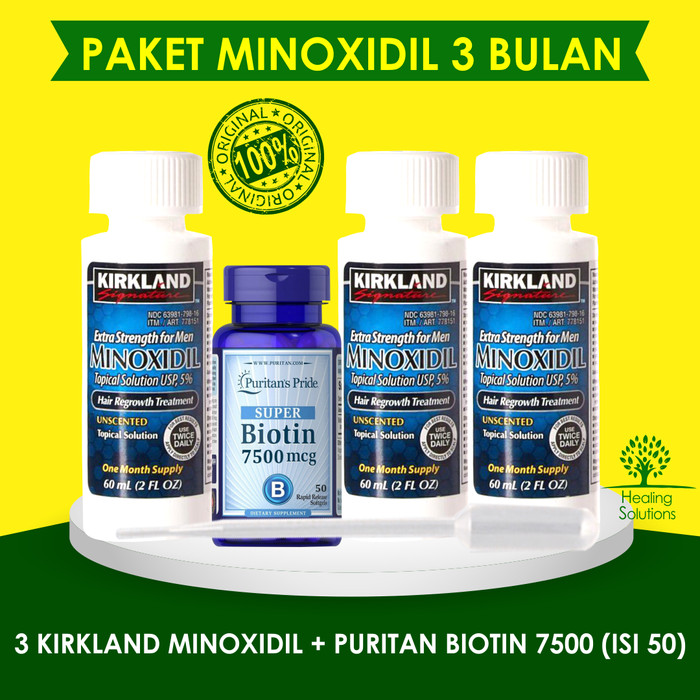 Jual Kirkland Minoxidil 3 month dan Puritan 7500 isi 50