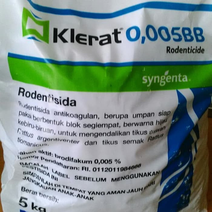 Jual Racun Tikus Rodentisida Klerat kemasan 5 kg - Syngenta - Kota
