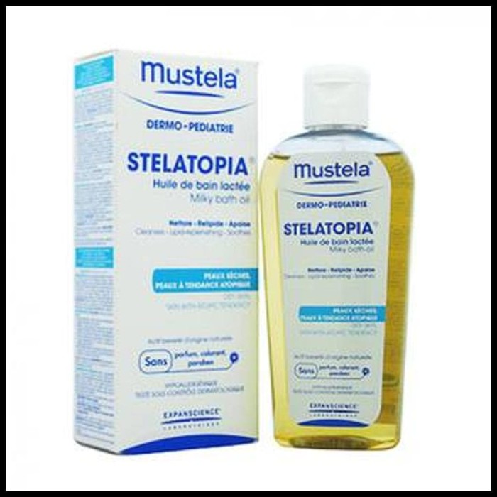 Mustela stelatopia milky bath oil