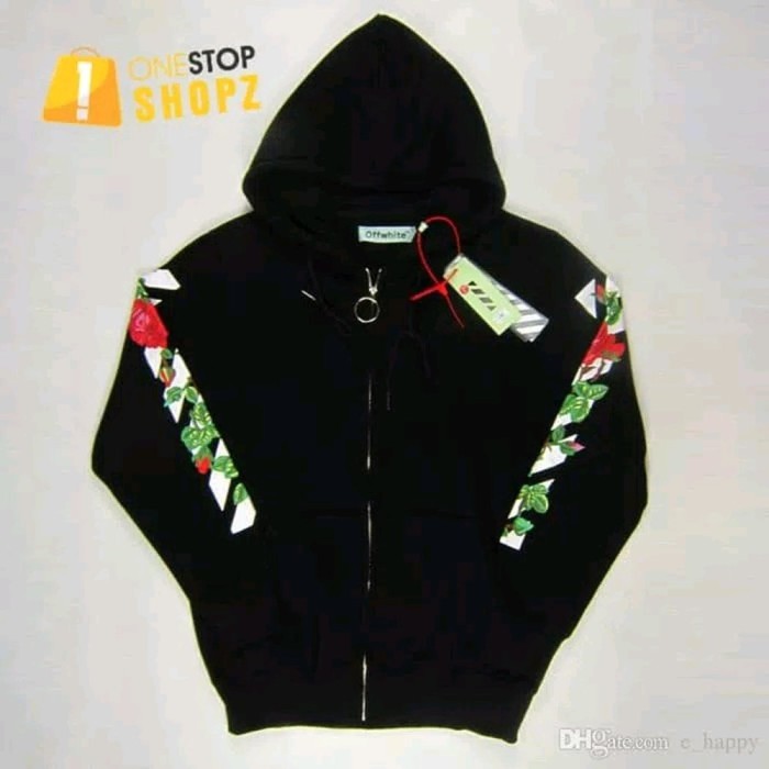 rose off white hoodie