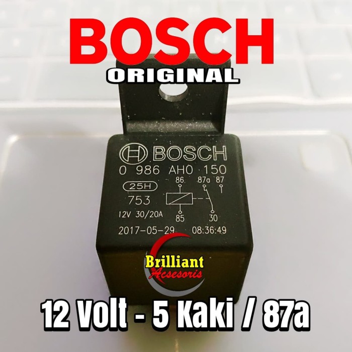 Jual Relay Bosch 12V kaki 5 Pemutus 87a Original - Kota Surabaya