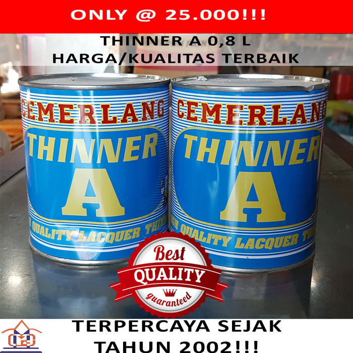 Jual Thinner Cemerlang A 0 8 liter  kaleng  high quality 