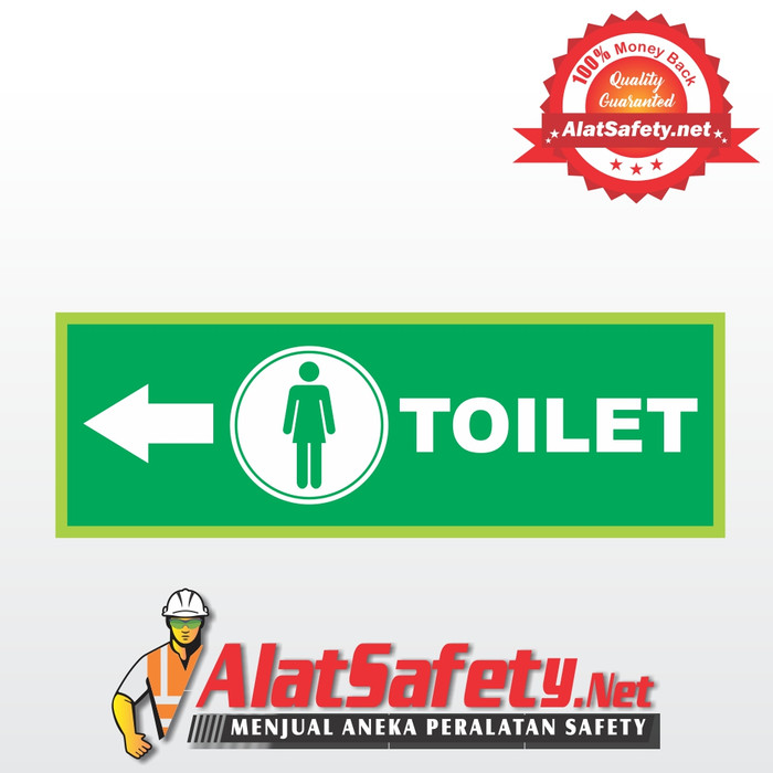 Jual Sticker Safety Sign K3 Tanda Arah Panah Toilet Wanita