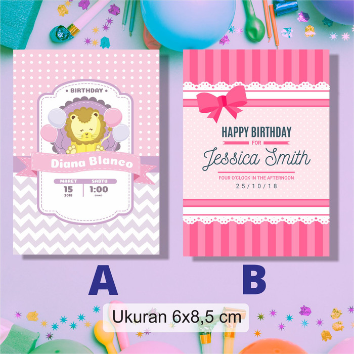 Jual Undangan Kartu Ucapan Ulang Tahun Anak Aqiqoh Tasyakuran Birthday Kab Banyumas Kreatif Digital Printing Tokopedia