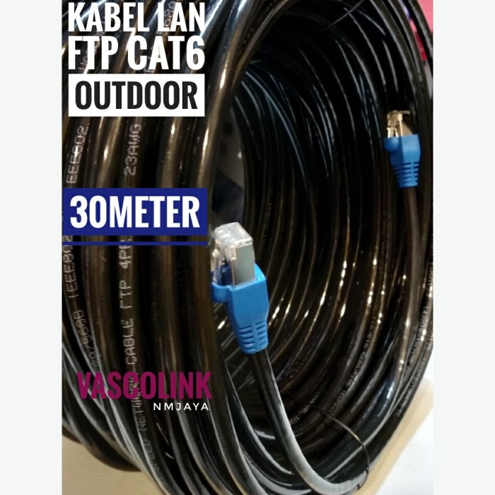 Foto Produk Kabel Lan Cat6 STP FTP Outdoor High Speed Siap Pakai 30Meter dari NM Jaya