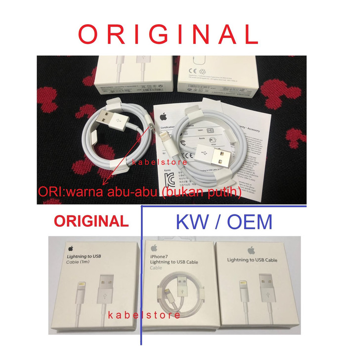 Jual ORIGINAL Apple Kabel Charg   er Iphone 6 6s 6+ 6s+ plus