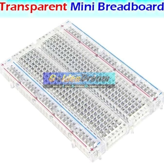 Transparent Mini Breadboard 400 Points 83X55MM ey