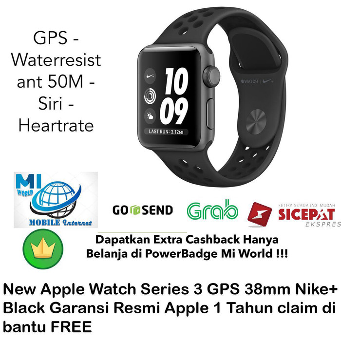 apple watch series 3 38mm nike sport band