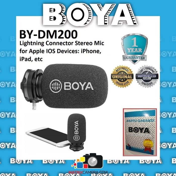 Jual BOYA BY-DM200 Lightning Connector Stereo Mic ...
