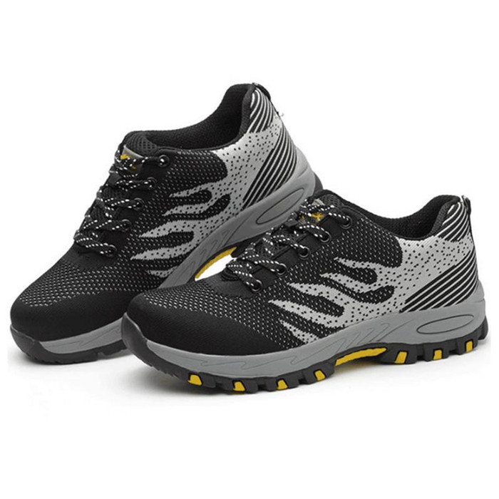 Jual Sepatu Safety Sport Hitam Fire Putih Import - Jakarta