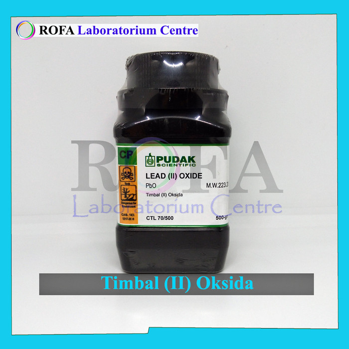 Jual Timbal (II) Oksida Lead (II) Oxide PbO 500 gram Kota Bandung