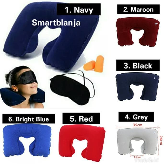 Bestway Travel Set Bantal Leher Penutup Mata Penutup Telinga - Search