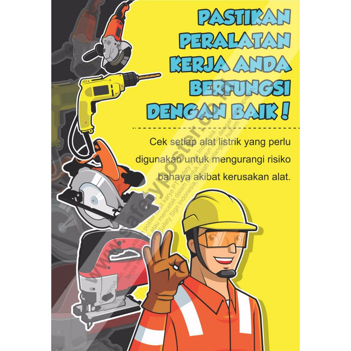 Jual SP319 Poster  K3  Safety A2 Pastikan Peralatan Kerja 