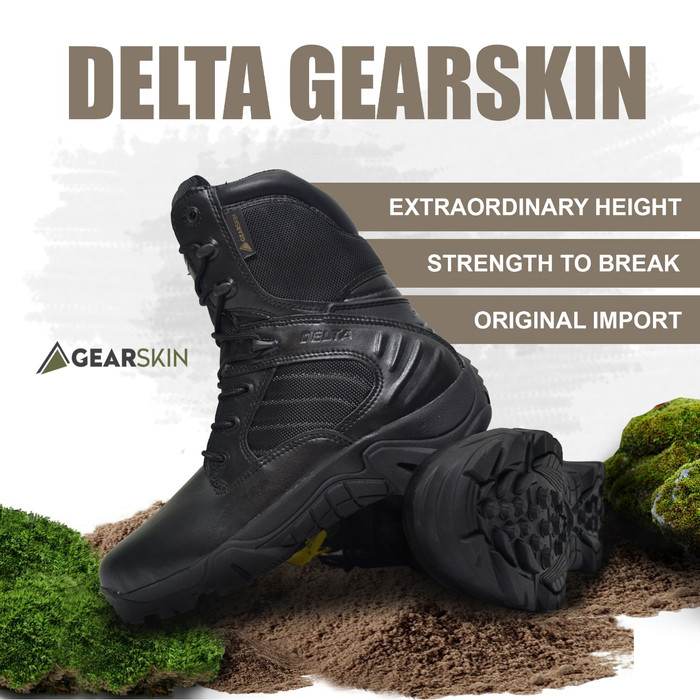 Jual Delta  Force Sepatu  Boots Kulit Import Hitam 516 